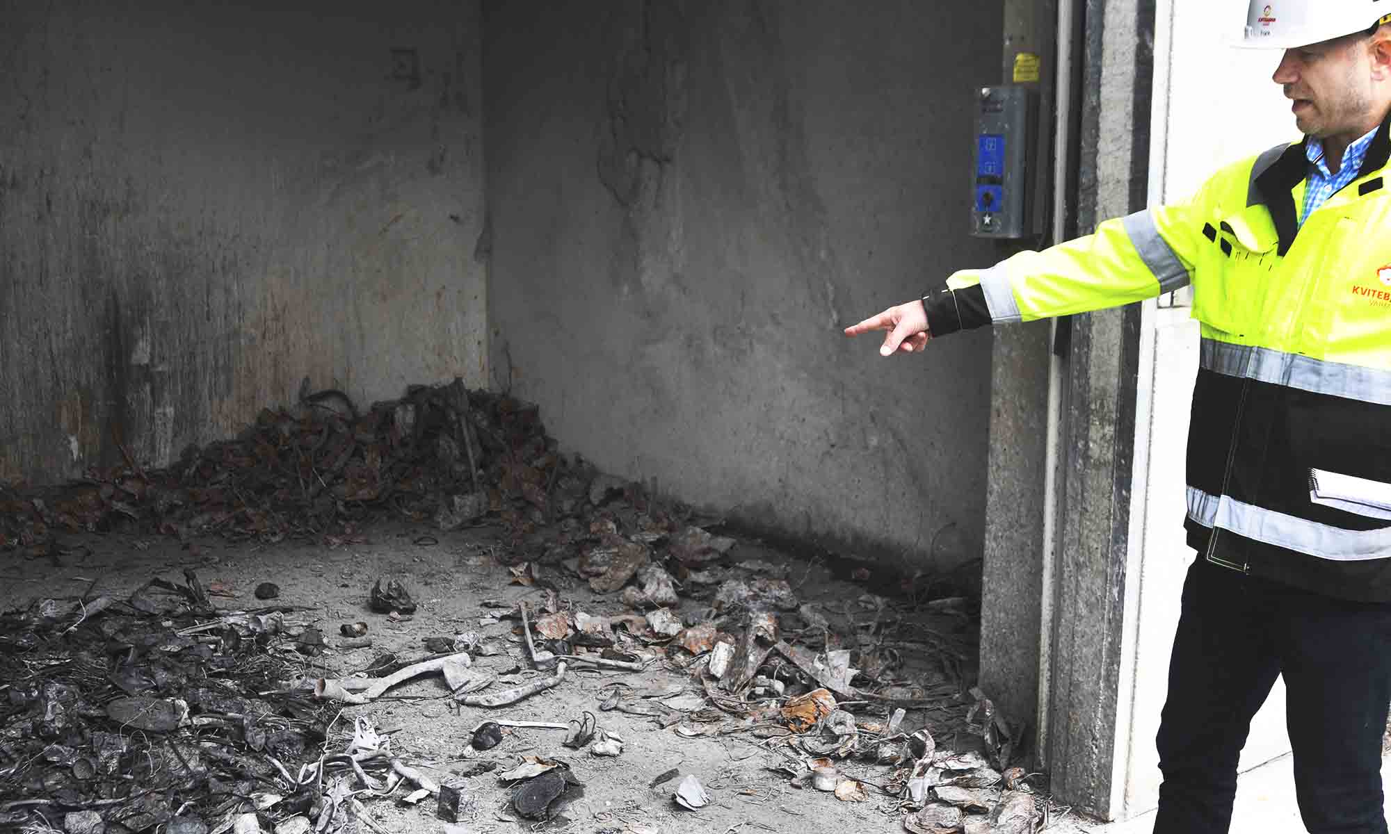 Husholdningsavfall fra Tromsø brennes i anlegget. Dessverre blandes både farlig avfall, jern og metall inn i restavfallet og fører til forurensing. 
